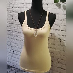 Beige Stretch Tank Top. Size S.